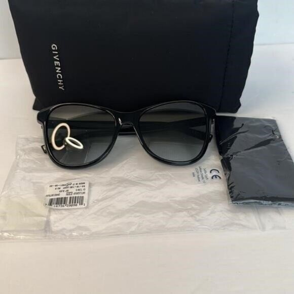 💯 - New Authentic GIVENCHY Black /Grey /Gold Acetate Frame Sunglasses -GV719… - Picture 6 of 12